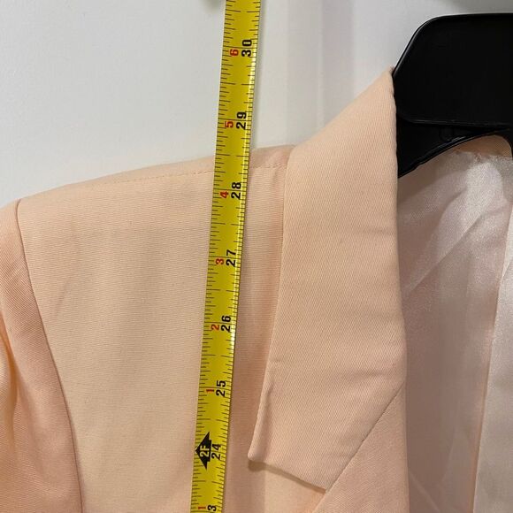 Women's Long Sleeve Suit Jacket/Blazer. Peach. Medium. Business Casual. Preppy. - Picture 11 of 13